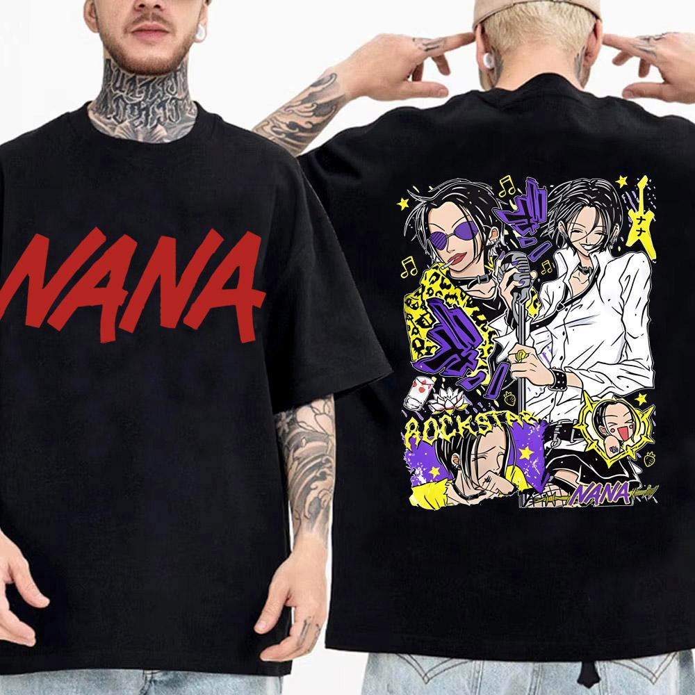 Anime Nana Osaki Printed Cartoon Anime T-Shirt Men's Short Sleeve Cotton High Quality Harajuku Streetwear Fashion Men's T-Shirt