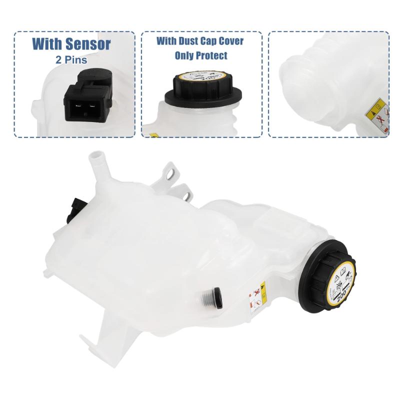 Car Engine Coolant Expansion Pot with Cover and Sensor 2-pin for Land Rover Range Sport LR4 LR3 LR020367 AH228A080AB