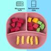 Cartoon Bear Baby Silicone Sucker Plate BPA-Free Toddler Feeding Tableware  Auxiliary Training