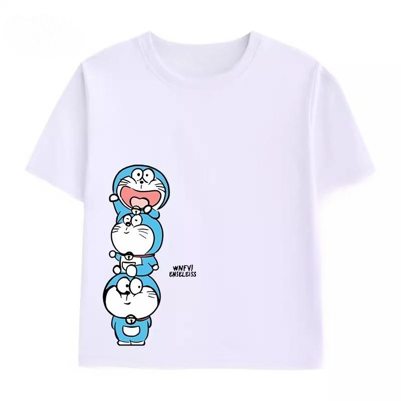 Potdemiel Summer New Doraemon Print Children s T-Shirt, Comfortable and Breathable 100