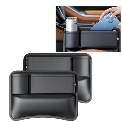 Boční úložná schránka Organizér mezery v autosedačce Master/Copilot Klíče na peněženku Držák na telefon Úložná kapsa Kožená Multifunkční schránka na štěrbinu sedadla