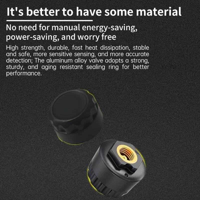 Tire Pressure Detection System For Vehicles 4 Wheel Monitoring Lightweight Energy Saving ABS+PC Alarm Function