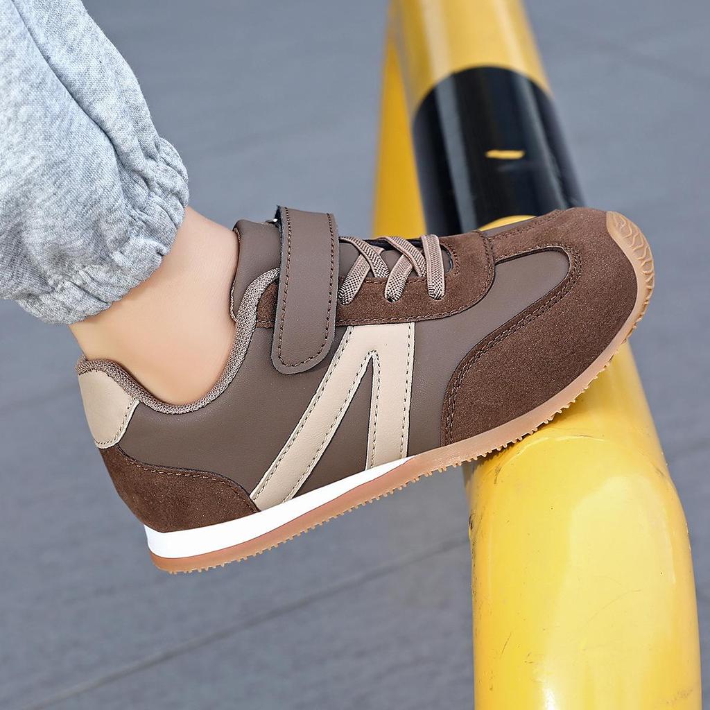 Kinder-Leder-Trainingsschuhe Deutsch - Lässige Laufschuhe im koreanischen Stil für Jungen