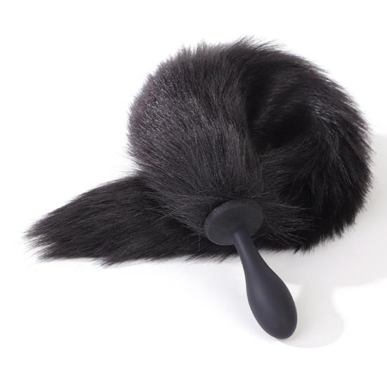 Plush Tail Anal Toy Prostate Stimulation Massager Dildo Silicone Anal Beads Butt Stopper Men Women Couples Adult Sex Toy