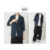 [arcade] Tailored Jacket Men's 3/4 Sleeve Thin Refreshing Lightweight Summer Jacket Seersucker Spring/summer Jacket Jacket M Navy