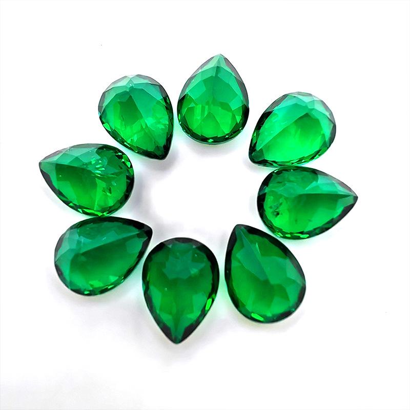 AGL Certified Pear-Shaped Zambian Cultured Emerald Loose Stone