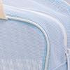 Compact Travel Cosmetic Bag with Breathable Mesh and Handle for Organized Toiletries