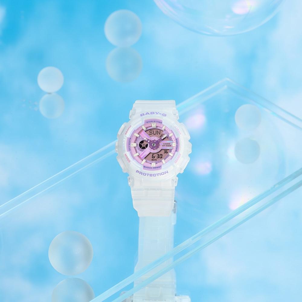 Casio Baby G  Baby Gee  White Ba 110ps 7ajf