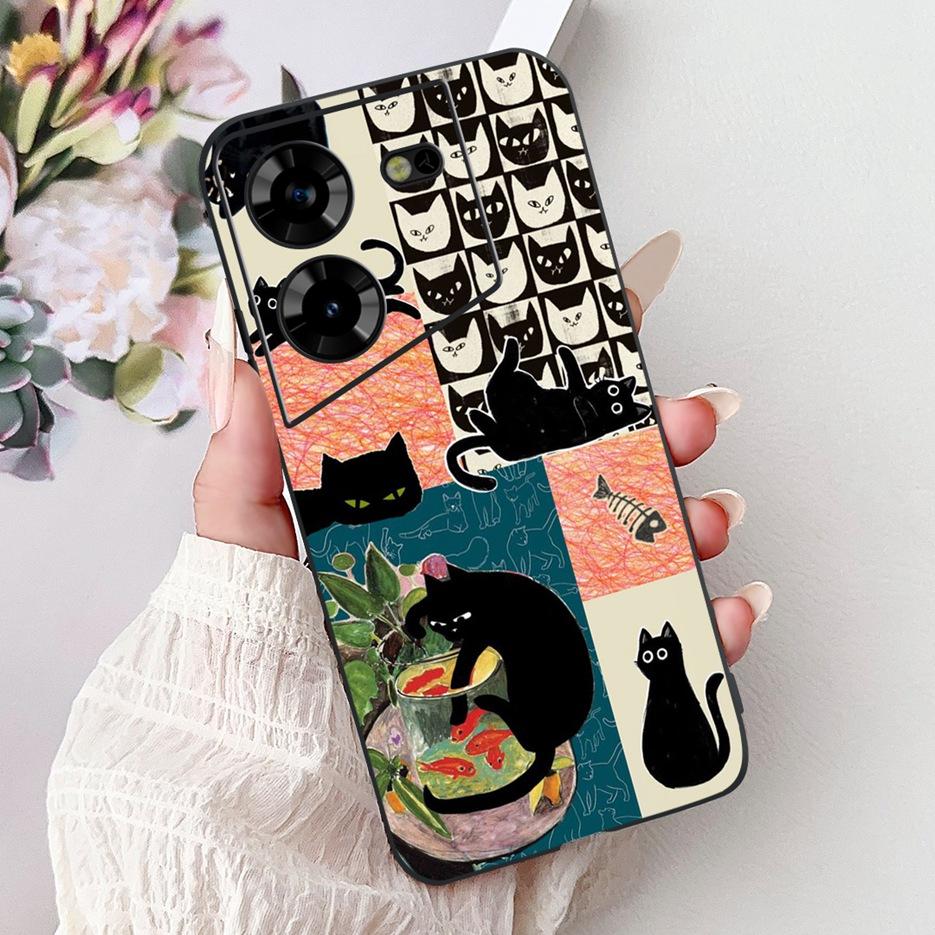 For Tecno Pova 5 Case LH7n Cute Fashion Pattern Cover Soft TPU Phone Cases For Tecno Pova 5 Pro LH8n Pova5 Pro Back Cover Bumper