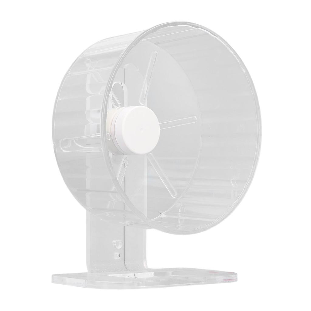Roată silențioasă pentru hamster cu suport, anti-alunecare, acrilic transparent, roată de exerciții pentru hamster, jucărie pentru animale mici, hamster