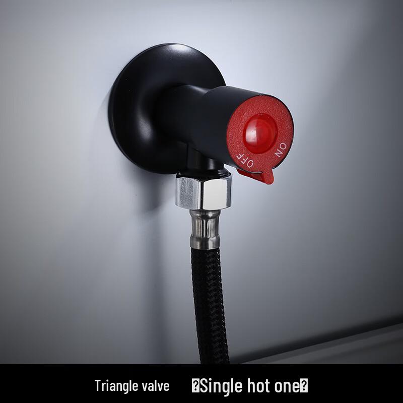 LANGZHIWEN Black Hot & Cold Thickened Angle Valve
