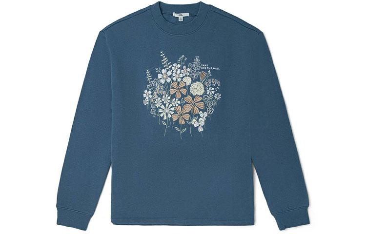 Vans Sweatshirts Women s Blue Crew Neck Moderate Regular VN0A7PNLZ02 M