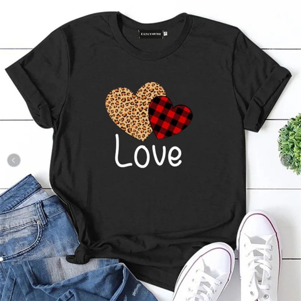 

Tee Shirts Drop Shipping Woman T-shirt Valentine s Day Gift Woman Tshirt Female Tee Top Shirts for Women XL