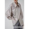 Summer and Autumn Design Sense Niche Shirt Fashion Loose Casual Jacket Dongdaemun Silk Textured Cotton Shirt Women's Wholesale
