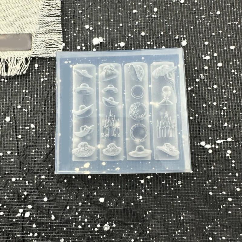 Crystals Clear Silicone Mask Mould for Masquerade Parties and Nail Art Designs