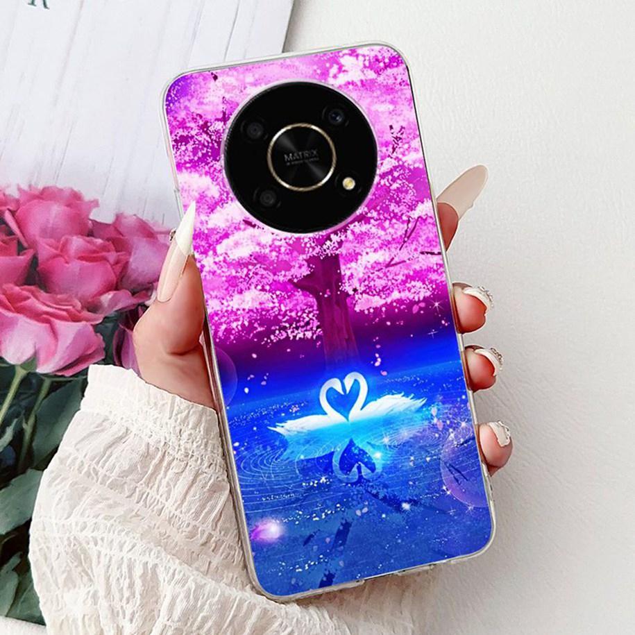 Silicone Case For Honor Magic 4 5 6 Lite Cover Popular Flower Butterfly Soft Slim TPU Back Cover For Honor Magic6 Lite Protector