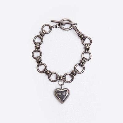 Vente Heart Pendant Bold Chain Bracelet