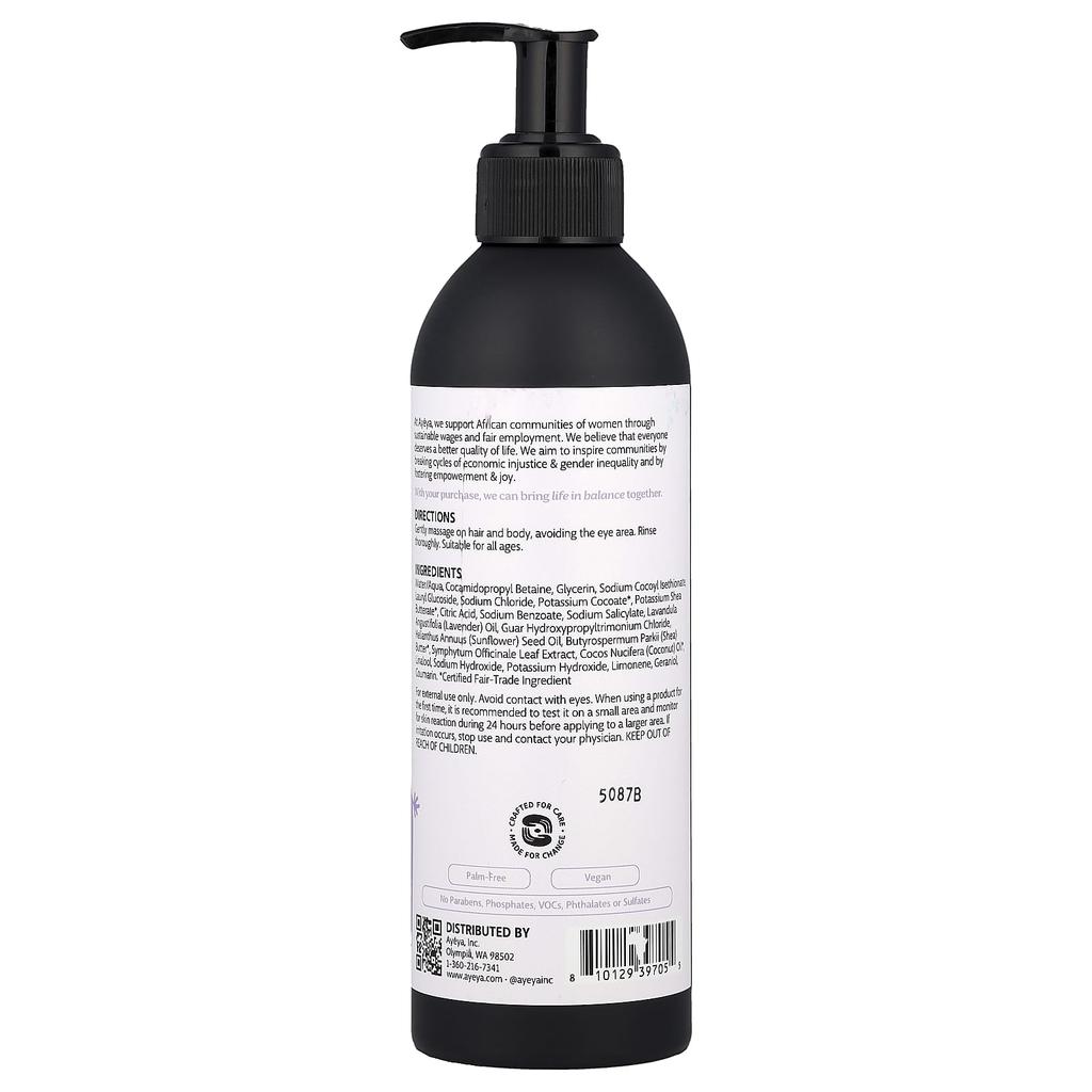Ayeya, Baby, Soothing Shampoo & Body Wash, Lavender, 354ml (12 fl oz)