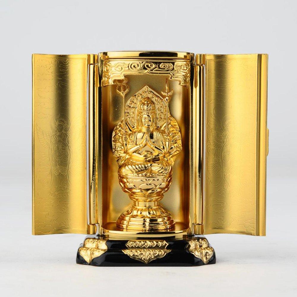 Buddhist Statue of the Kannon Bodhisattva In a Shrine Keishu Original Model In the Year of the Zodiac Guardian Takaoka Thousand-Armed (gold-plated/24k