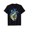 Vintage Women TShirt Pretty Woman Van Gogh Starry Night Heart Painting Fan Art Unisex Tee Shirt For Fans Summer Spring