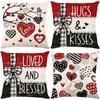Love Pillow Cover Valentine's Day Printed Sofa Decoration Cushion Cover Living Room Bedroom Pillow Cover Holiday Gift