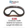 Pulley Belt S3M177 180 183 186 189 192 195 198 201 204 207 210 213 216  3 mm Teeth Pitch Synchronous Belt 6/10/15/20 mm Width