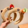 1-10PCS Plush Capybara Hair Hoop High Cranial Top Headband Cute Wash Headband Hair Accessories for Girls Kids Accessories