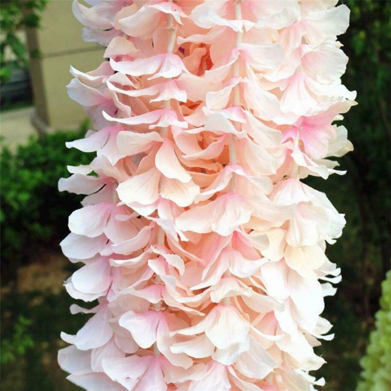 Garland 1m Artificial Hydrangea Wisteria Silk Flower Hanging Garden Home Wedding