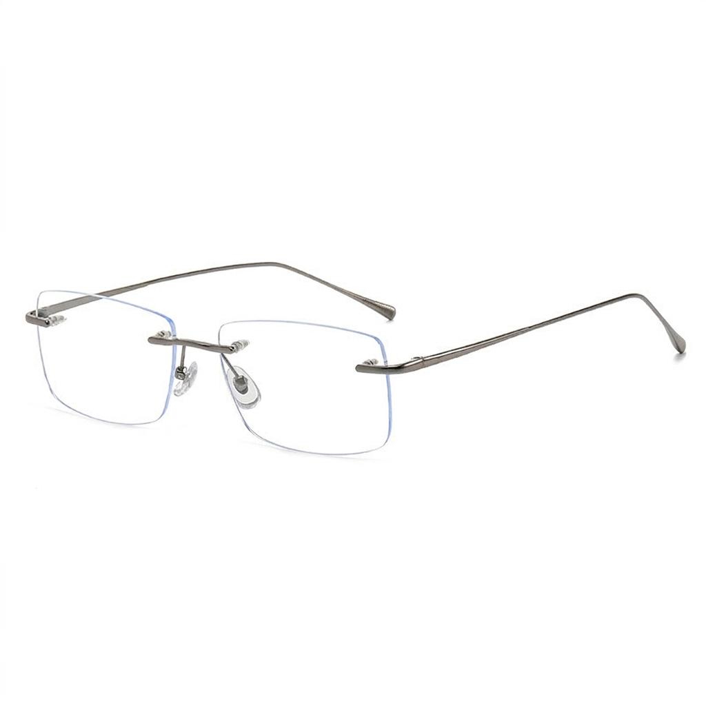 Rimless Eyeglass Frames Minimalist Square Eyeglass Frames Metal Eyeglass Frames Hypoallergenic Unisex Eyewear For Business Daily