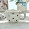 Love Heart Ceramic Coffee Mug & Saucer Set