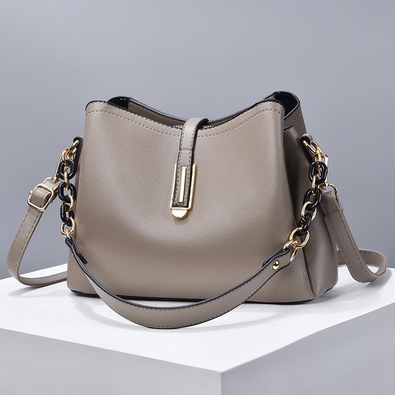 

New Minimalist Shell Bag, Fashionable and Casual Single Shoulder Crossbody Bag сірий колір