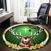 1 Pezzo Tappeto Rotondo Ufficio Jaegermeister, Antiscivolo, Morbido e Resistente Tappeto da Ufficio per Decorazione d'Interni, Perfetto per Ufficio, Bella Decorazione