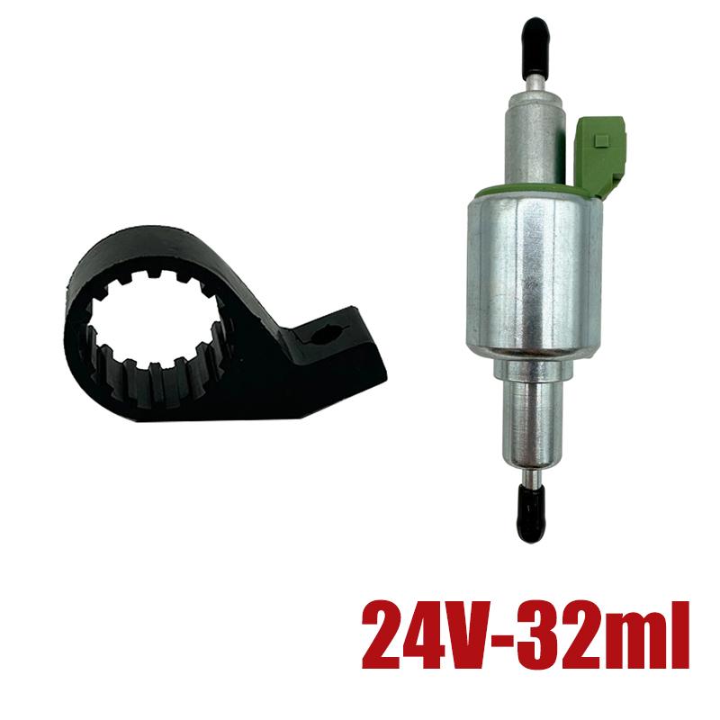 12V 24V Car Air Diesel Heater Oil Fuel Pump + Shock Absorption Holder For 2-5KW Parking Heater Pulse Meter Pump 16/22/28/32ML