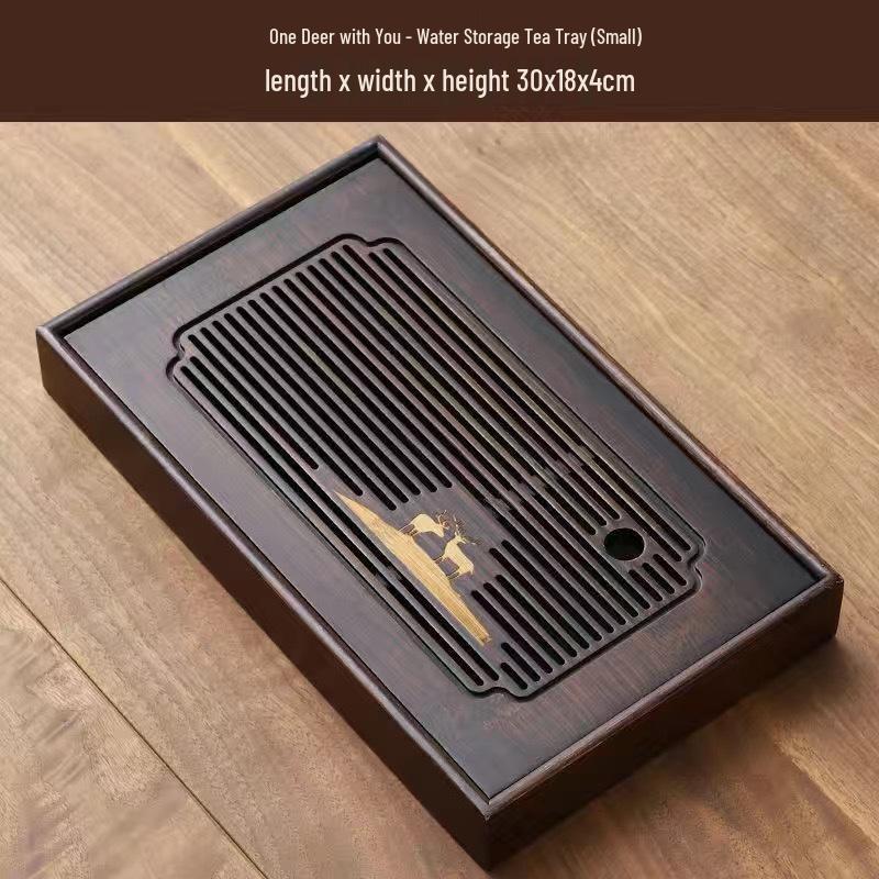 2025 Bamboo & Wood Kung Fu Tea Set with Water Draining Tray