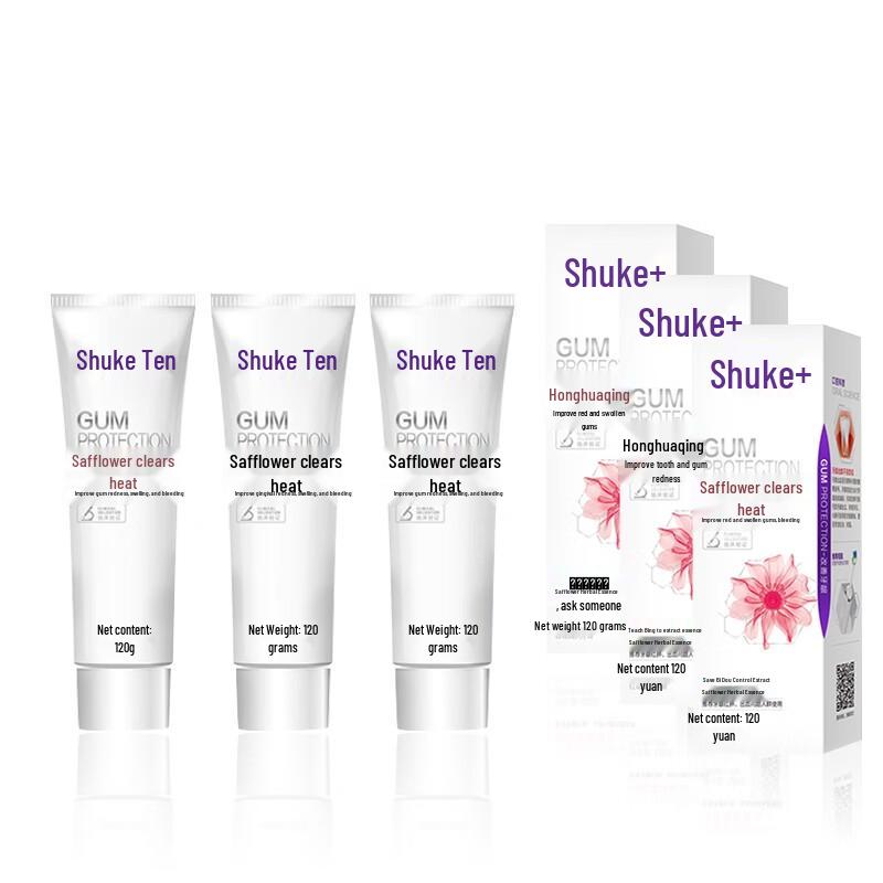 Shuke Saffron Herbal Oral Heat Relief Toothpaste, Fluoride-Free
