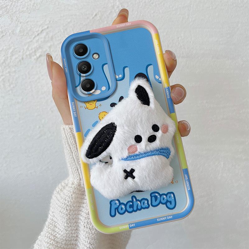 KEYSION Husă drăguță de pluș cu desene animate 3D pentru Samsung A54 5G A34 A24 A14 cu șnur Husă din silicon rezistentă la șocuri pentru Galaxy A04S