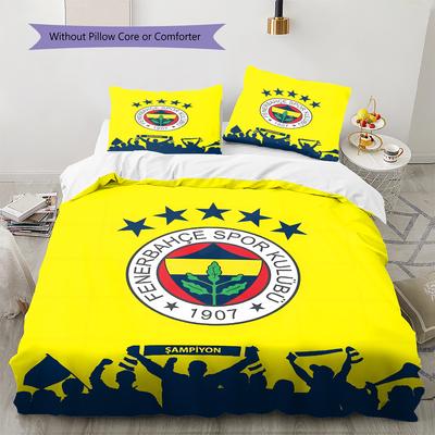 Fenerbahce Sportclub,FCSB Patroon Beddengoed,Dekbed Set Dekbedovertrek Kussensloop Huis Verjaardagscadeau (1 dekbedovertrek + 2 kussenslopen, zonder binnenkussen)