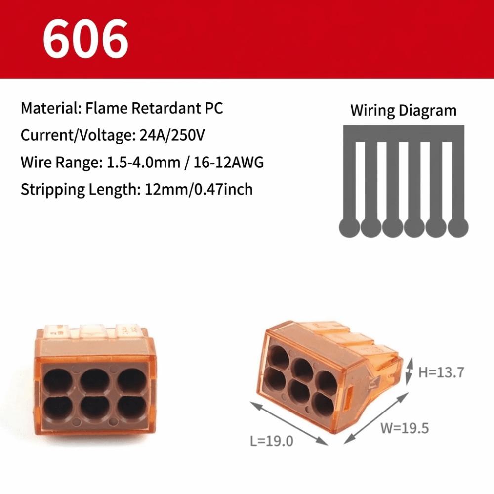 10PCS Push In Quick Terminal 2/3/4/5/6/8 Pin Splice Terminal Electrical Connector Electrical Wiring