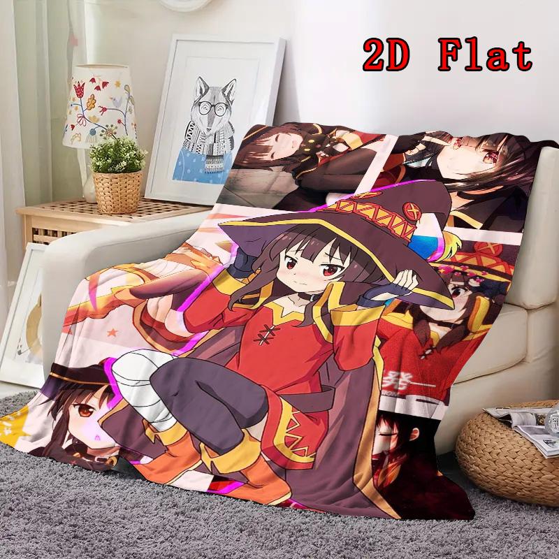 Megumin 2D Flat Pattern Flannel Blanket High Quality All Seasons Warmth and Comfort Perfect for Christmas Gifts.MMT0918532