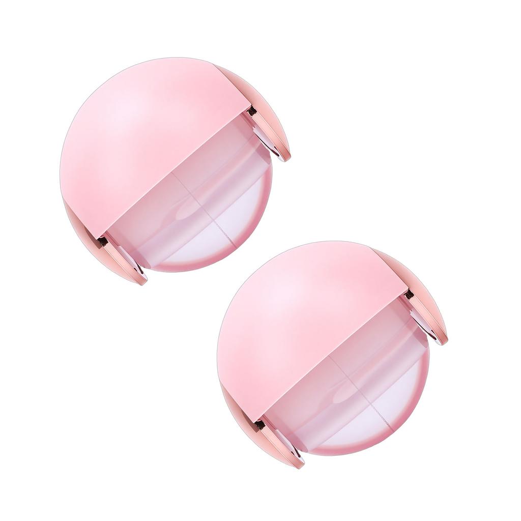 2pcs Portable Lint Roller Washable Reusable Lint Roller Ball for Clothes Sofa Hair Pet Fur Pink Gold