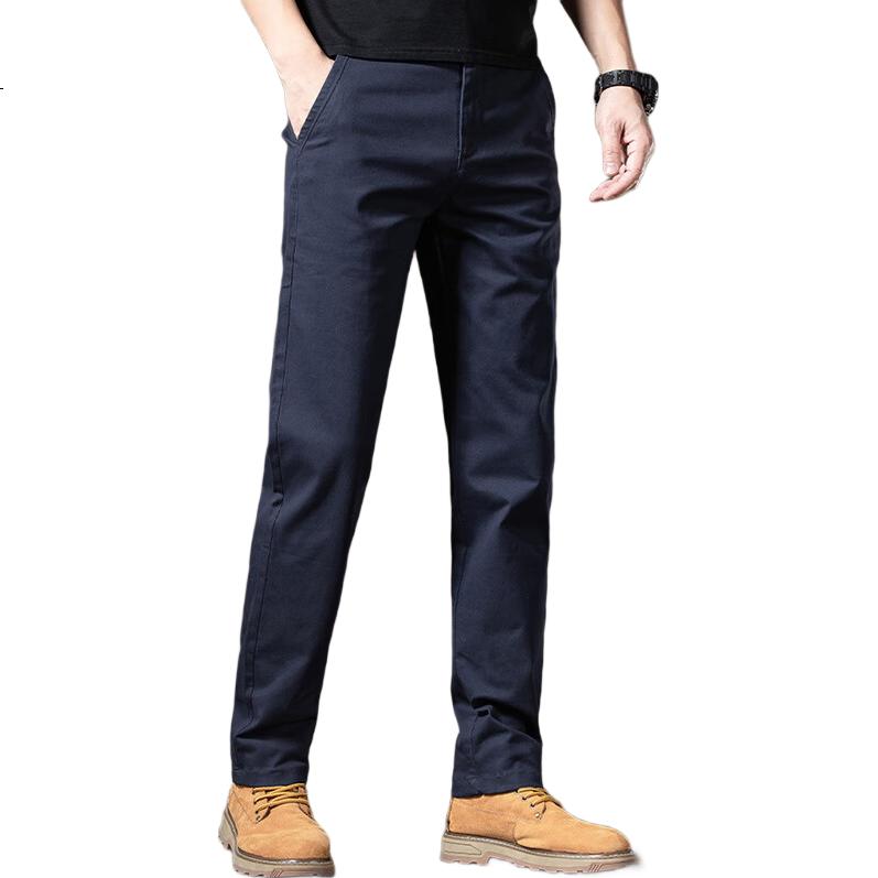 ROMON Casual Pants for Men, Autumn And Winter Business Trousers, Fashionable Straight-Leg Pants, Loose-Fitting Versatile Men's Trousers