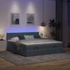 VidaXL Cadre de lit ottoman avec matelas gris foncé 200x200 cm velours 3312912