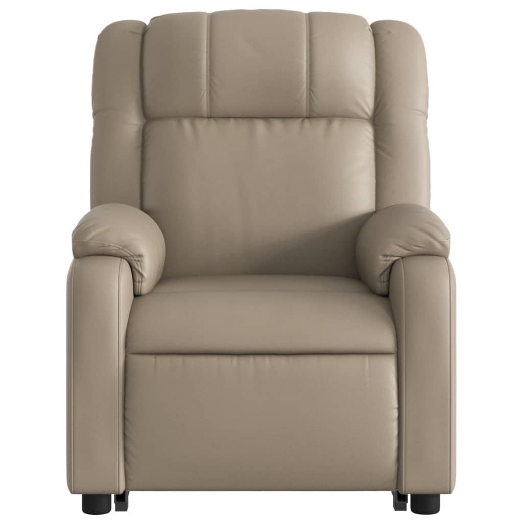 Recliner Chair with Lift Assistance Cappuccino Faux Leather