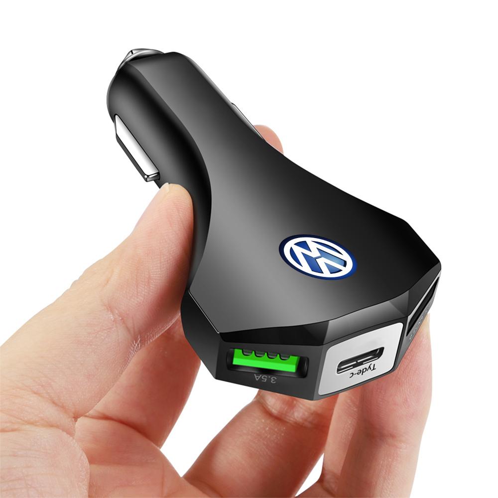 VW USB Car Charger Type C Fast Charging Phone Adapter Socket For Volkswagen GTI Golf Polo 6 7 Passat VW CC Tiguan T-ROC Jetta Taigo EP1
