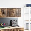 VidaXL Armoires murales de garage 2 pcs chêne fumé bois d'ingénierie, armoire, placard mural de garage, armoire à outils 860616
