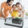 YOORLEAY 5-in-1 Elektrischer Messerschärfer - 3 einstellbare Rotationsgeschwindigkeiten - Elektrische Messerschärfer für Küchenmesser für Zuhause