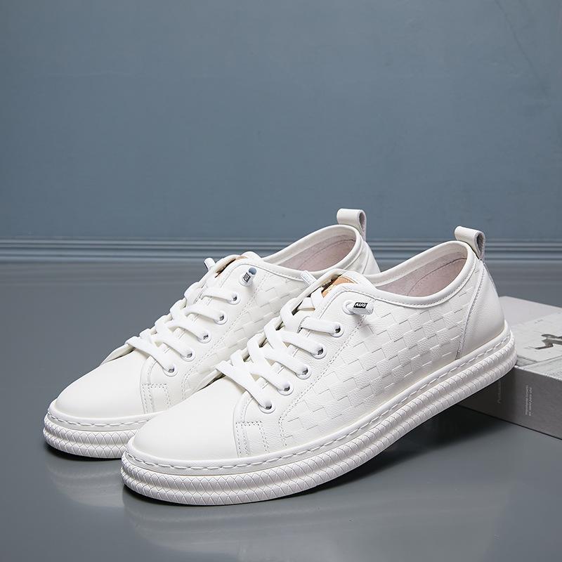 Genuine Leather Men's Shoes 2024 New Top Layer Cowhide Small White Shoes Casual Leather Shoes for Men Designer Loafers Shoe