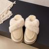2025 autumn and winter new baotou snow slippers fluffy baotou half drag one pedal fluffy slippers cotton slippers