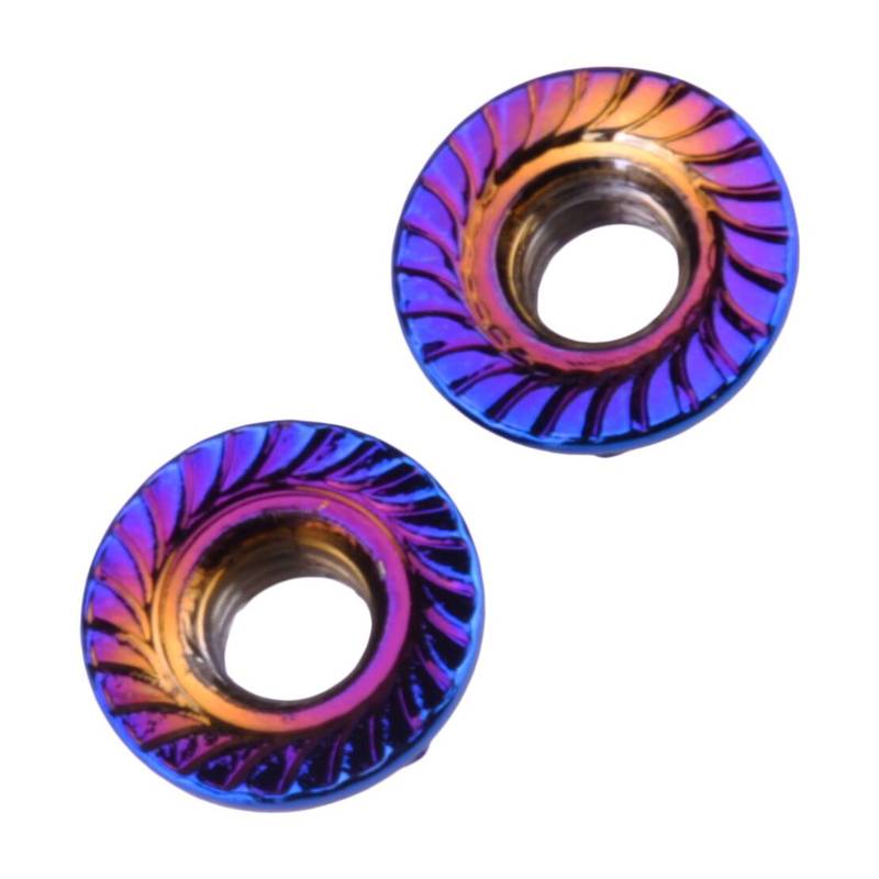 6Pcs Flange M8 Hex Nut Bolt Screw Blue Stainless Steel for Motorcycle Bicycle