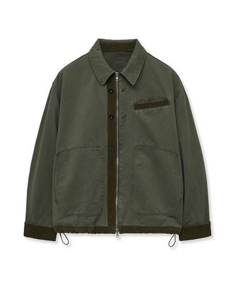 Intempomood Mechanic Button Detail Jacket_Khaki